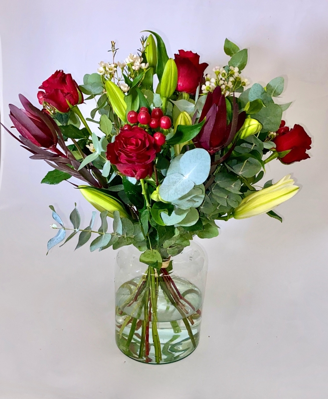 Festive Hand Tied Florist Choice
