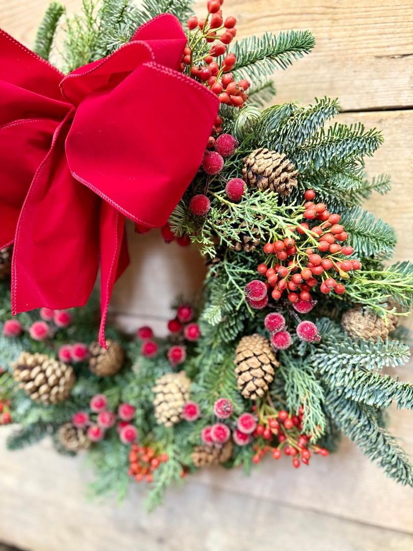 Classic Pine and Berry Wreath