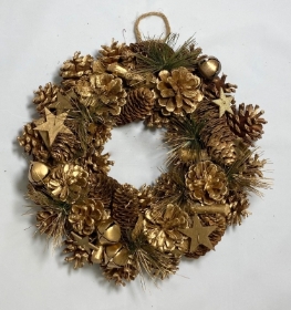 Gold Star Artificial Wreath