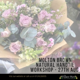 Natural Hand Tie workshop   At Molton Brown, Cheltenham