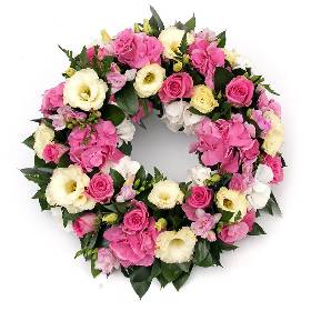 Pink and White Wreath