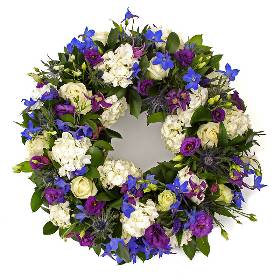 White and Blue Wreath